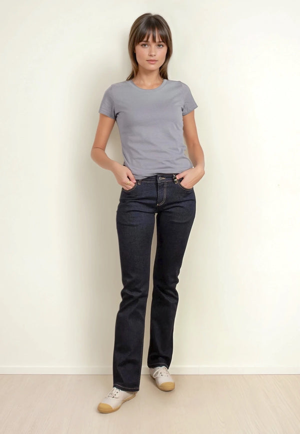 JOAN | Nachhaltige Straight Fit Damenjeans aus Bio-Denim in Dark Wash