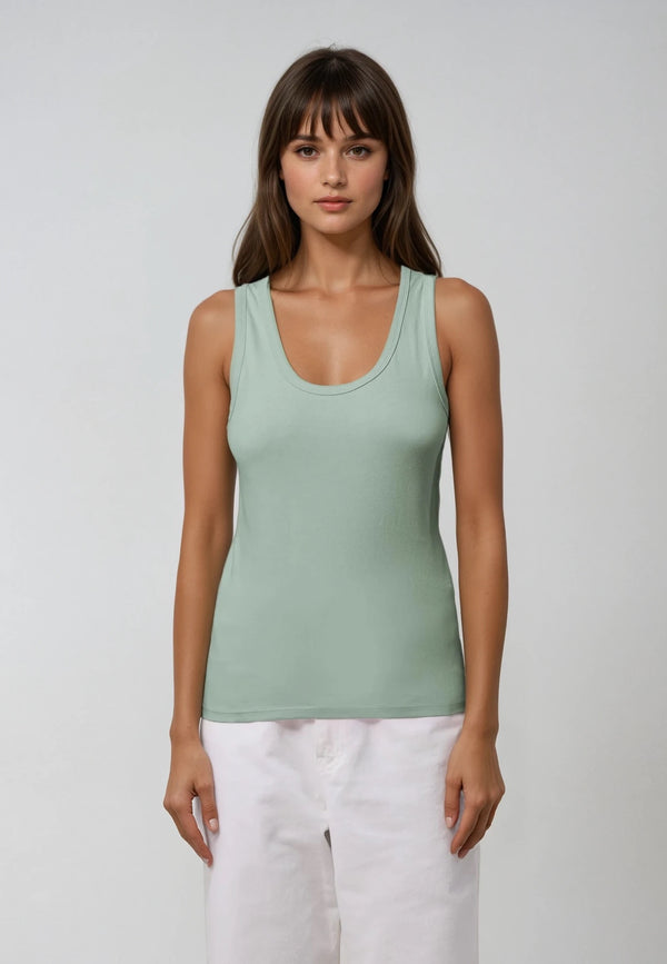 AVA | sustainable slim fit women's tank top made from 100 % organic cotton