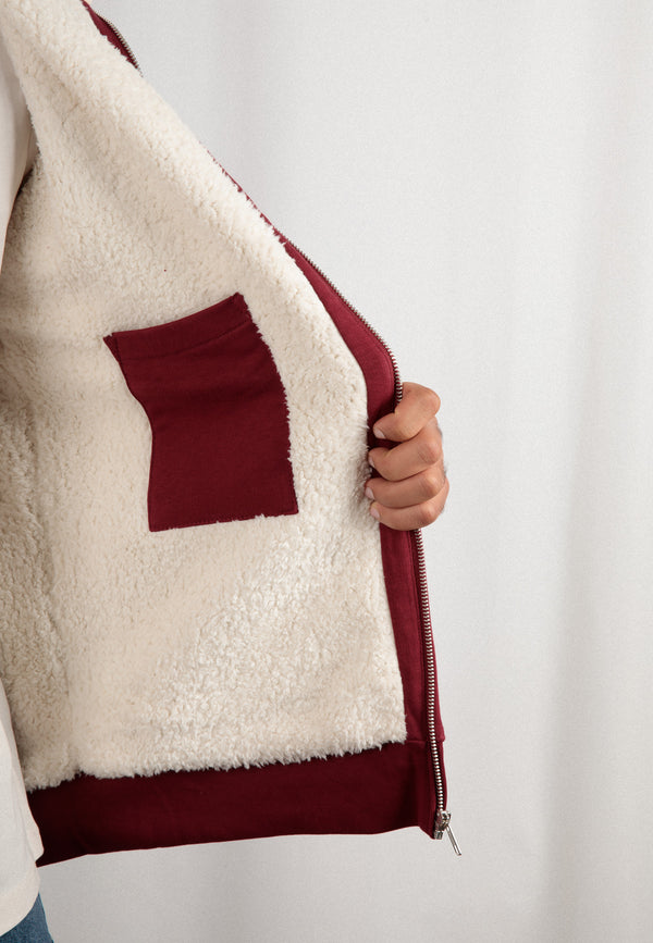 HYGGER SHERPA | Unisex Zip-Hoodie mit Sherpa-Innenfutter