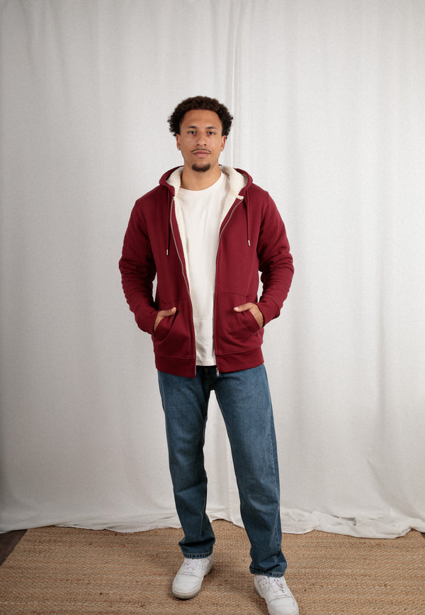 HYGGER SHERPA | Unisex Zip-Hoodie mit Sherpa-Innenfutter