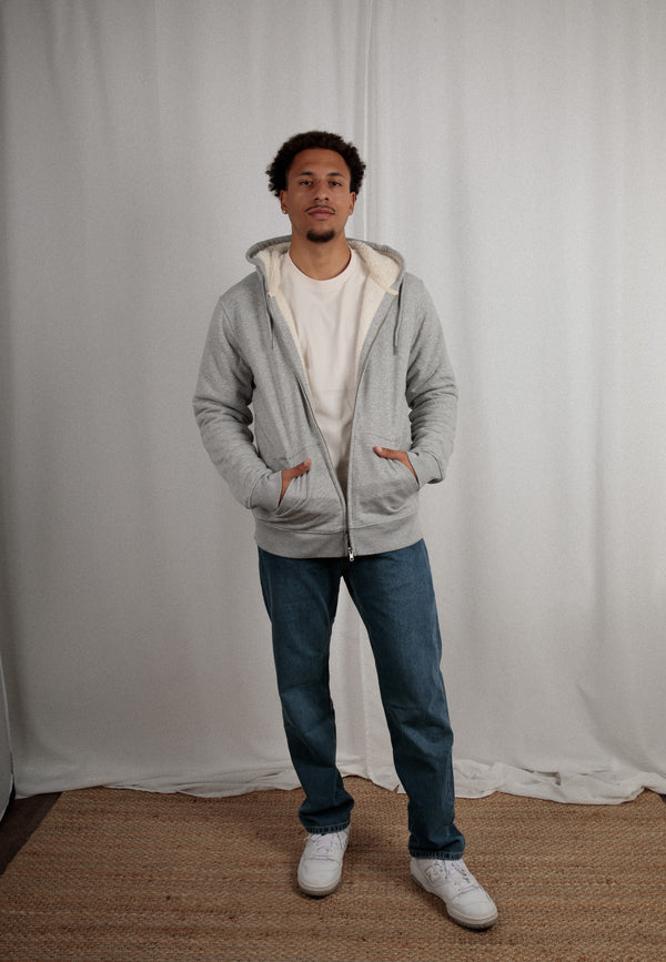 HYGGER SHERPA | Unisex Zip-Hoodie mit Sherpa-Innenfutter