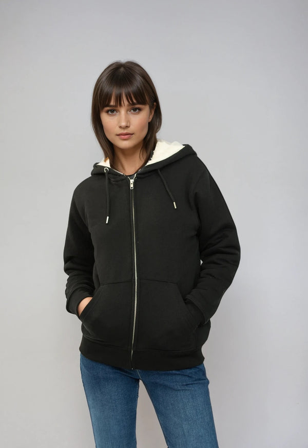 HYGGER SHERPA | Unisex Zip-Hoodie mit Sherpa-Innenfutter