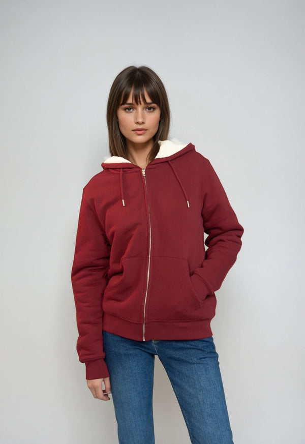 HYGGER SHERPA | Unisex Zip-Hoodie mit Sherpa-Innenfutter