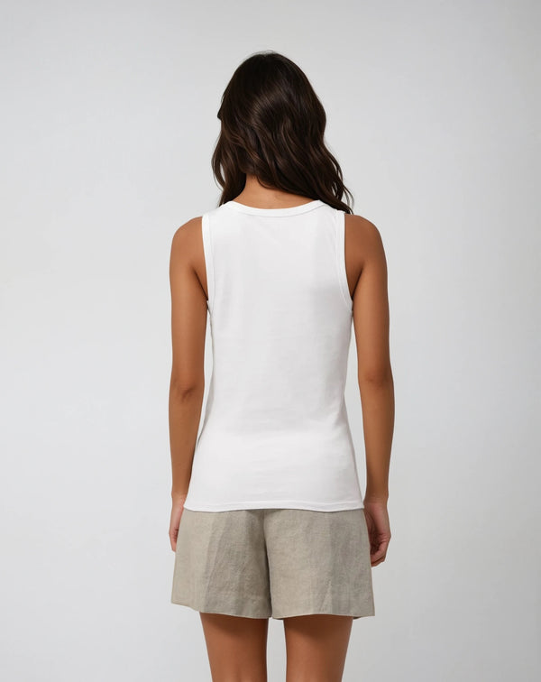 AVA | sustainable slim fit women's tank top made from 100 % organic cotton