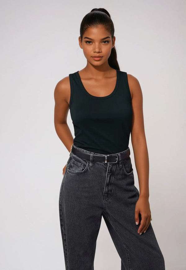 AVA | sustainable slim fit women's tank top made from 100 % organic cotton