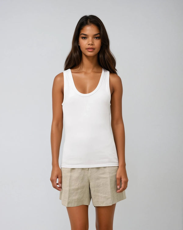 AVA | sustainable slim fit women's tank top made from 100 % organic cotton