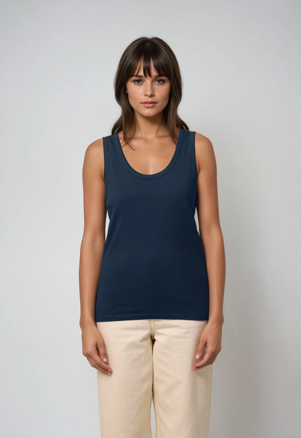 AVA | sustainable slim fit women's tank top made from 100 % organic cotton